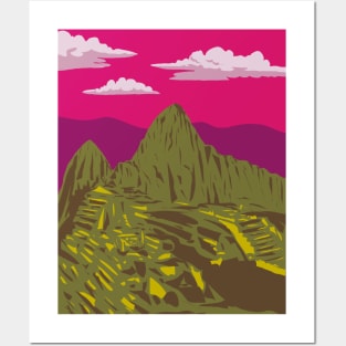 Machu Picchu Lost City of the Incas in Machupicchu District Peru WPA Art Deco Poster Posters and Art